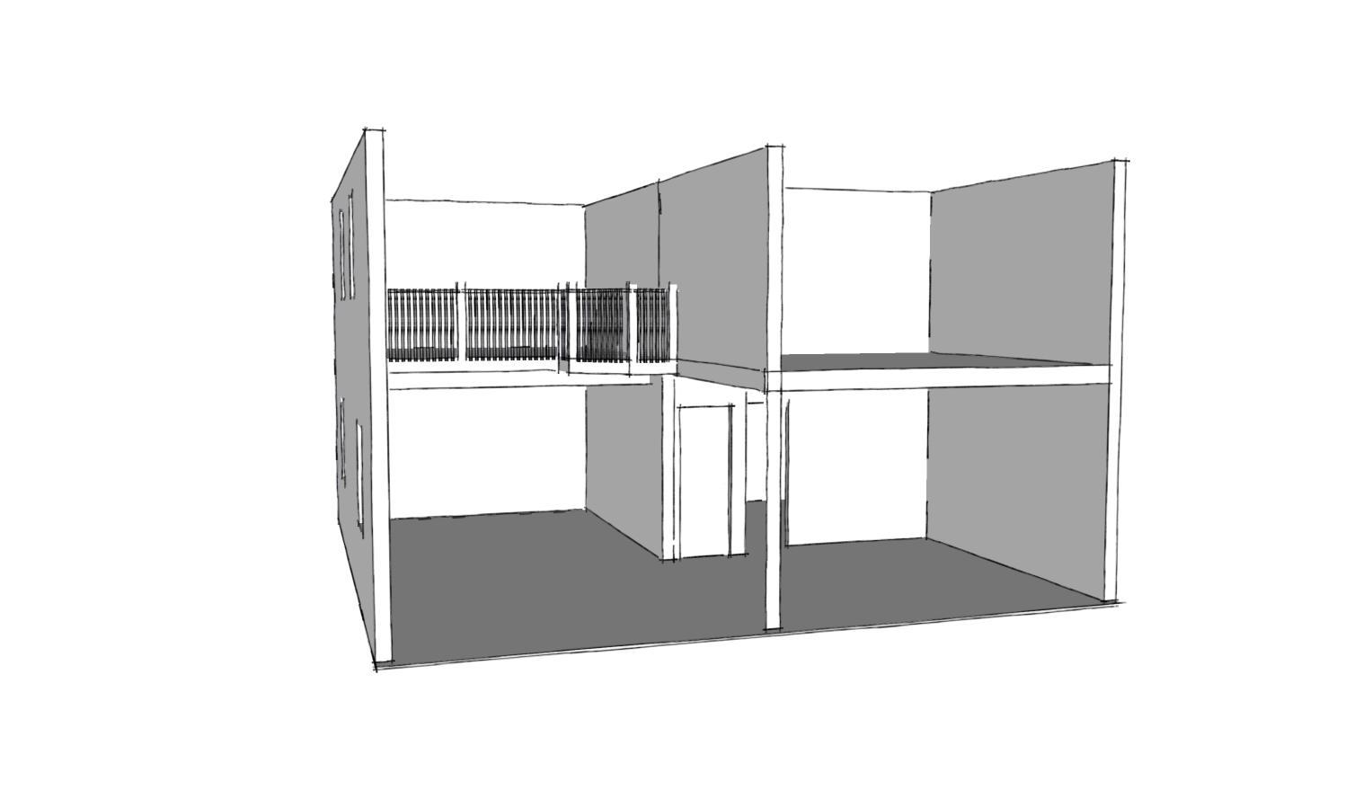 Cape sketch after renovation